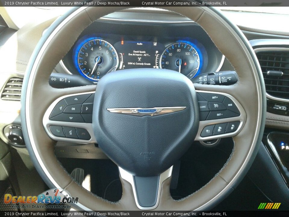 2019 Chrysler Pacifica Limited Luxury White Pearl / Deep Mocha/Black Photo #14