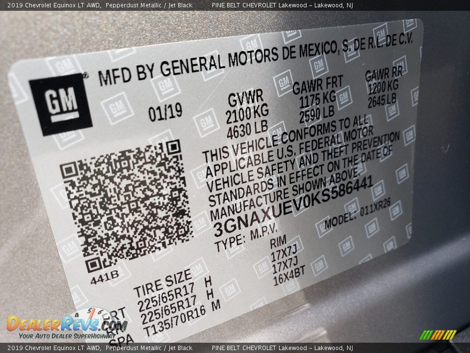2019 Chevrolet Equinox LT AWD Pepperdust Metallic / Jet Black Photo #9