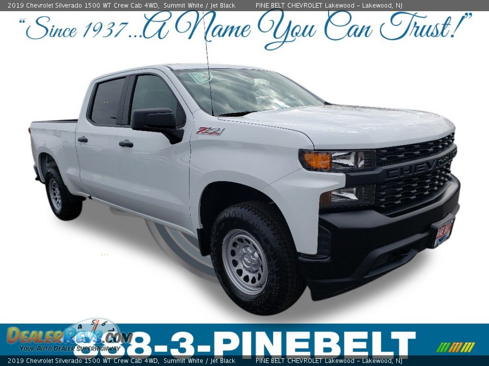 2019 Chevrolet Silverado 1500 WT Crew Cab 4WD Summit White / Jet Black Photo #1