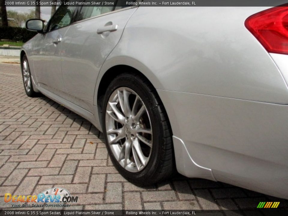 2008 Infiniti G 35 S Sport Sedan Liquid Platinum Silver / Stone Photo #19