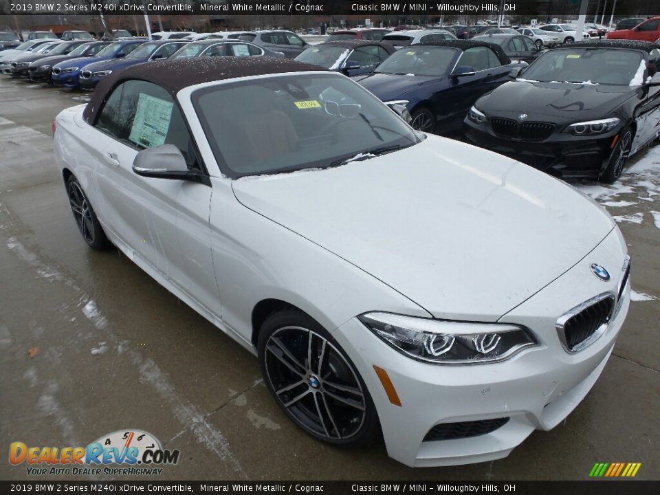 2019 BMW 2 Series M240i xDrive Convertible Mineral White Metallic / Cognac Photo #1