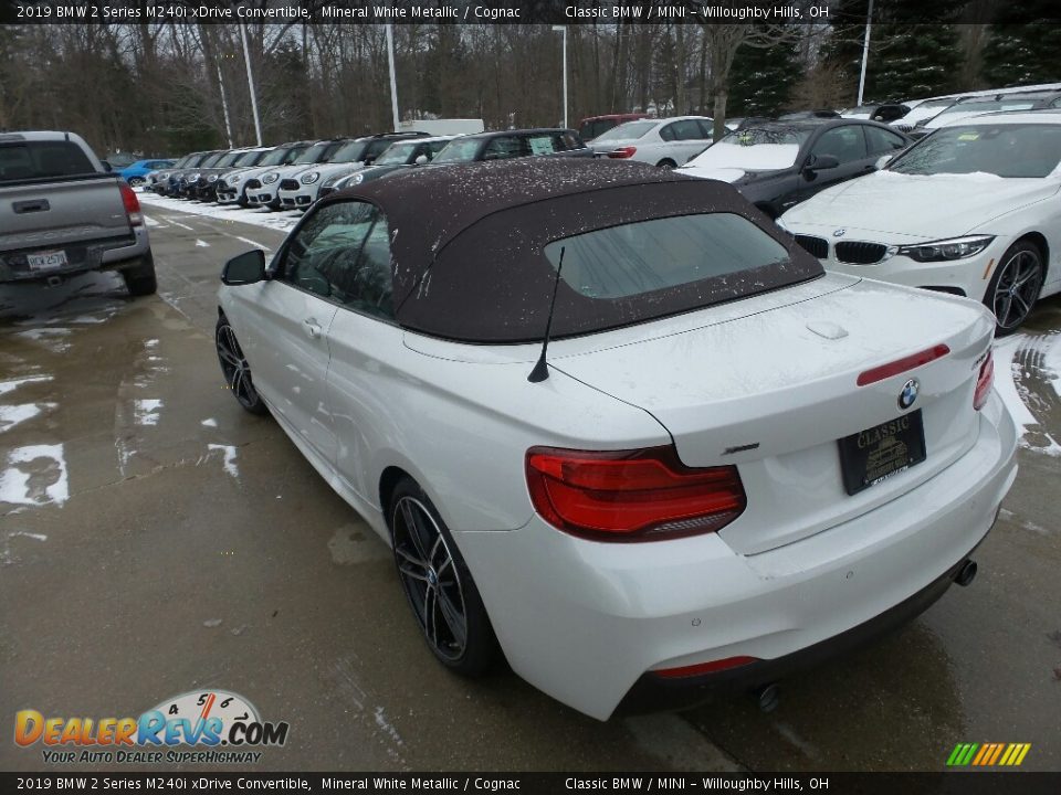 2019 BMW 2 Series M240i xDrive Convertible Mineral White Metallic / Cognac Photo #2