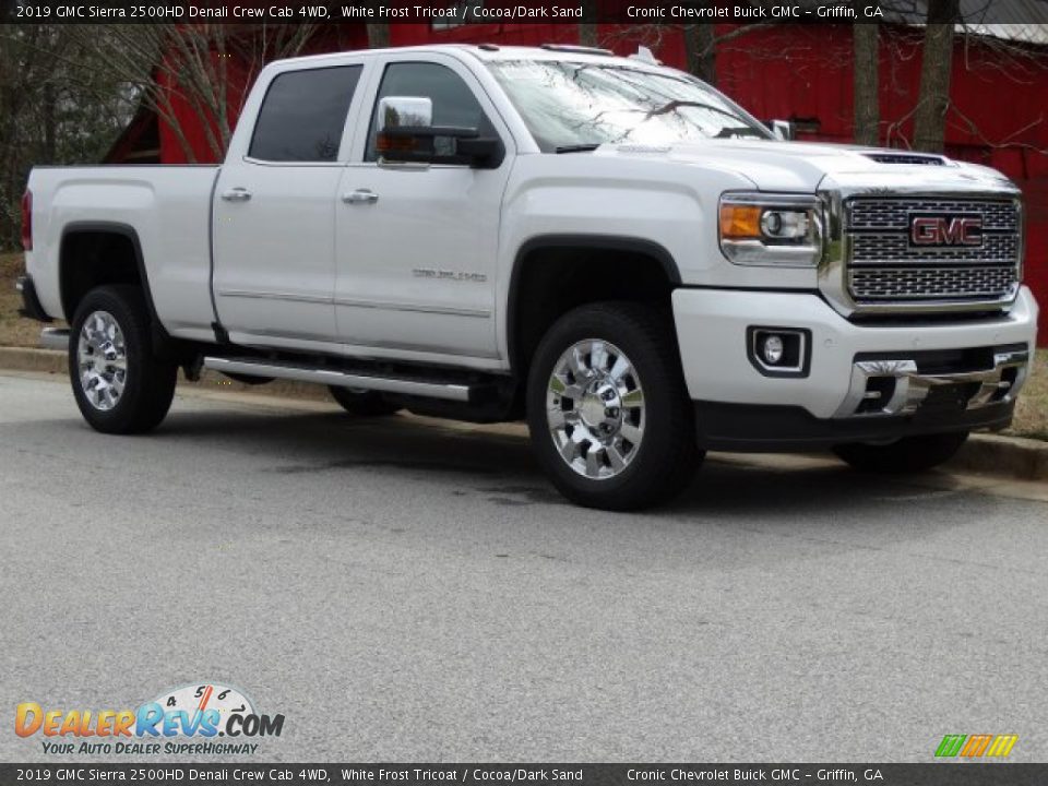 White Frost Tricoat 2019 GMC Sierra 2500HD Denali Crew Cab 4WD Photo #1