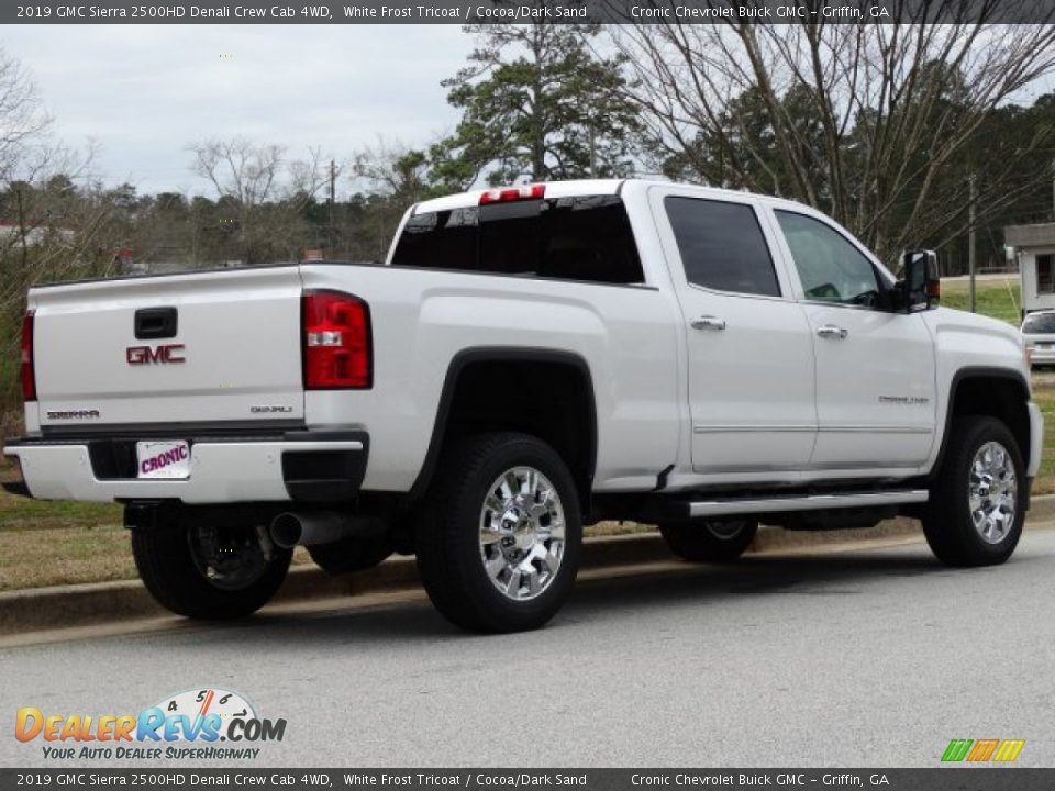 2019 GMC Sierra 2500HD Denali Crew Cab 4WD White Frost Tricoat / Cocoa/Dark Sand Photo #3