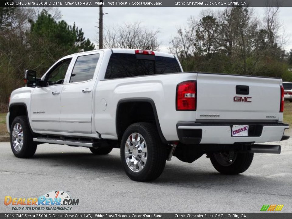 2019 GMC Sierra 2500HD Denali Crew Cab 4WD White Frost Tricoat / Cocoa/Dark Sand Photo #6