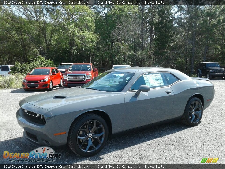 2019 Dodge Challenger SXT Destroyer Gray / Caramel/Black Photo #1