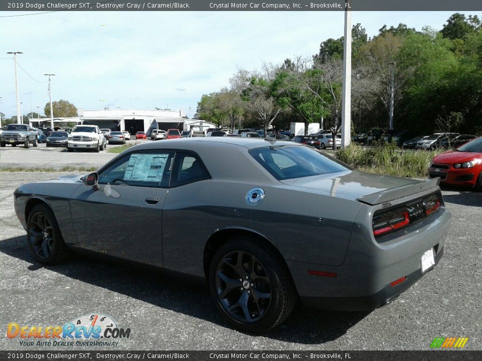2019 Dodge Challenger SXT Destroyer Gray / Caramel/Black Photo #3