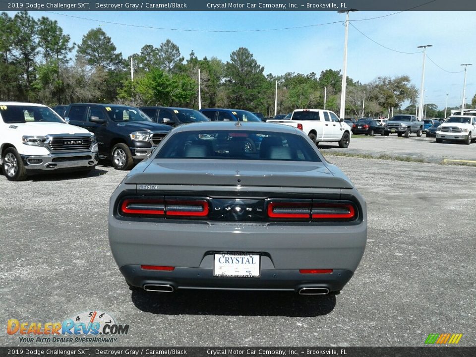 2019 Dodge Challenger SXT Destroyer Gray / Caramel/Black Photo #4