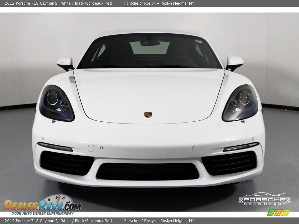 2019 Porsche 718 Cayman S White / Black/Bordeaux Red Photo #2
