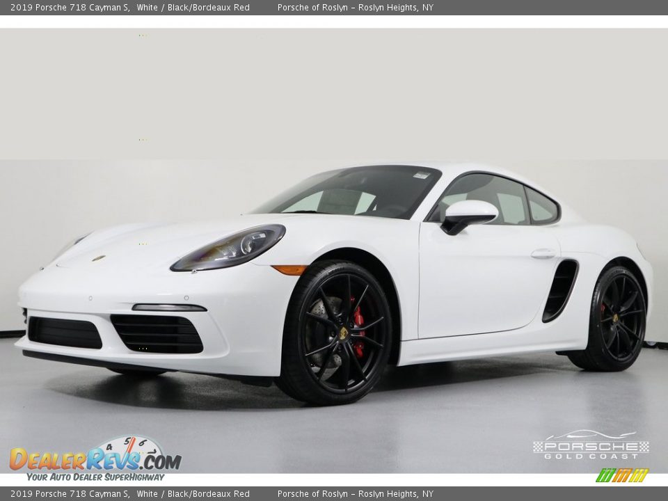 2019 Porsche 718 Cayman S White / Black/Bordeaux Red Photo #3