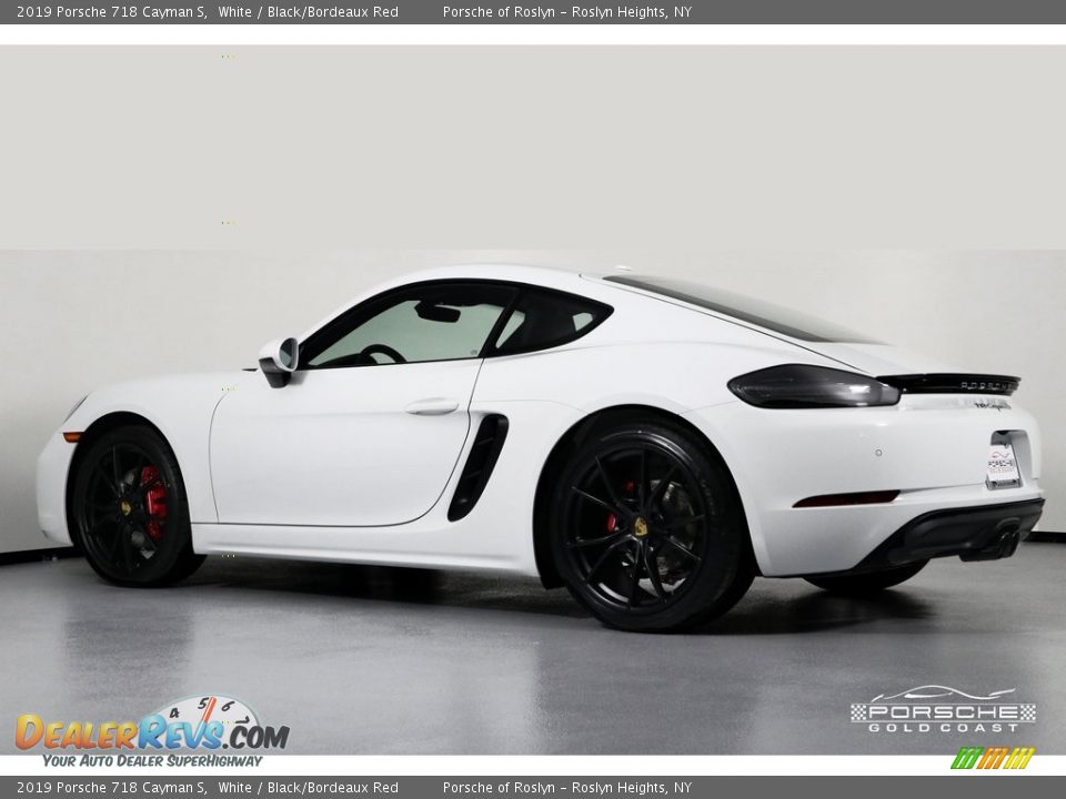 2019 Porsche 718 Cayman S White / Black/Bordeaux Red Photo #4