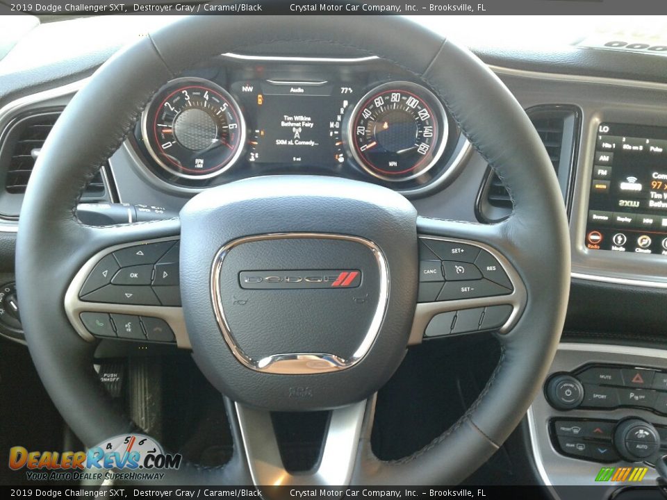 2019 Dodge Challenger SXT Destroyer Gray / Caramel/Black Photo #14