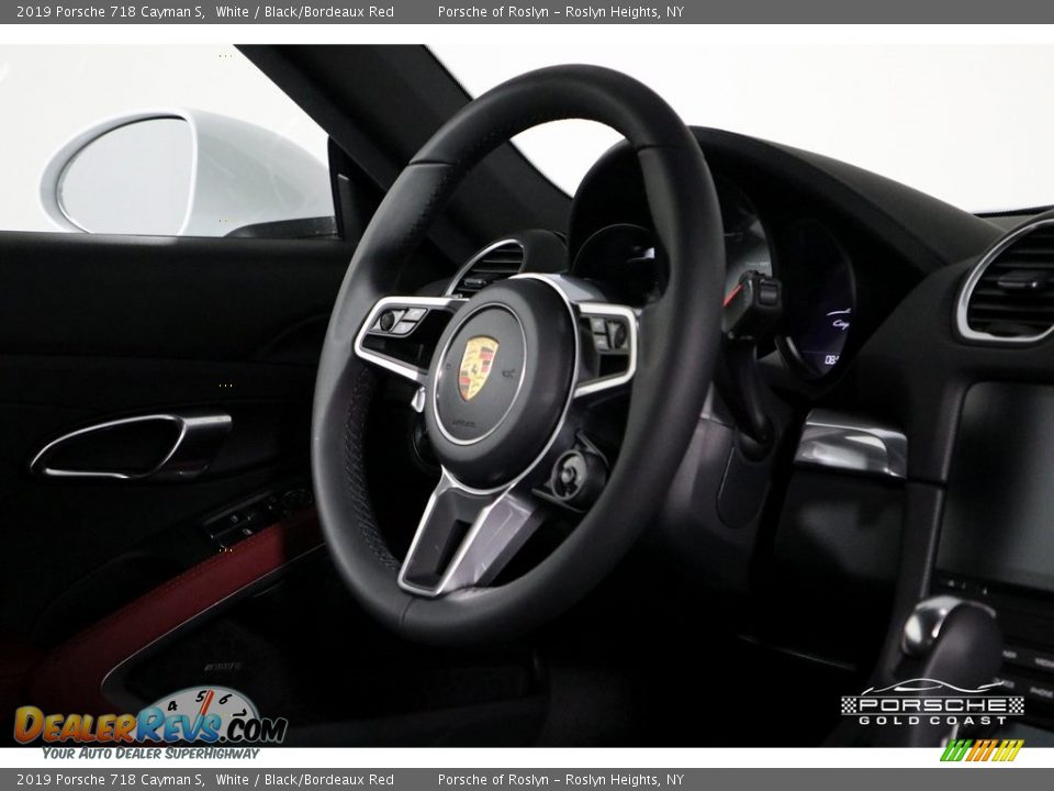 2019 Porsche 718 Cayman S White / Black/Bordeaux Red Photo #16
