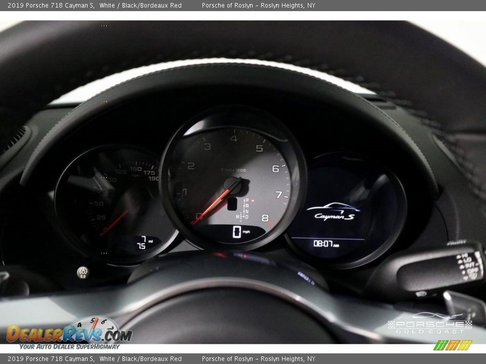 2019 Porsche 718 Cayman S White / Black/Bordeaux Red Photo #19