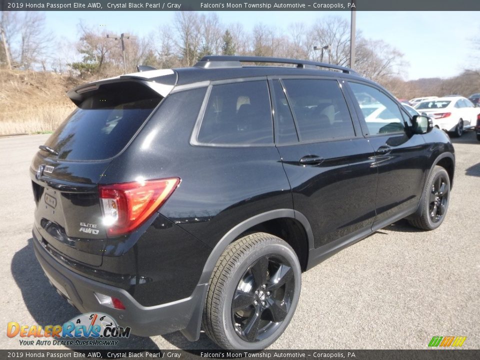 2019 Honda Passport Elite AWD Crystal Black Pearl / Gray Photo #4