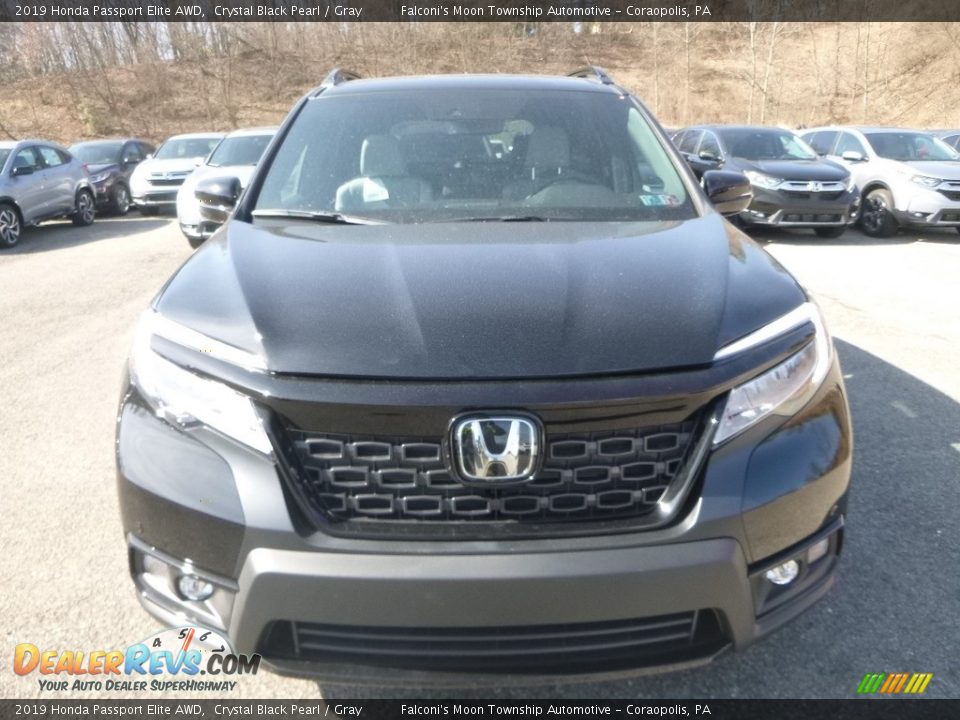 2019 Honda Passport Elite AWD Crystal Black Pearl / Gray Photo #6