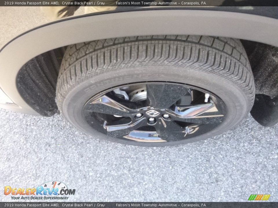 2019 Honda Passport Elite AWD Crystal Black Pearl / Gray Photo #7