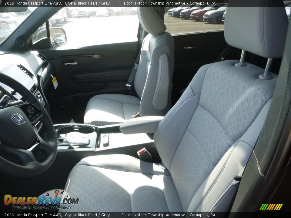 2019 Honda Passport Elite AWD Crystal Black Pearl / Gray Photo #8