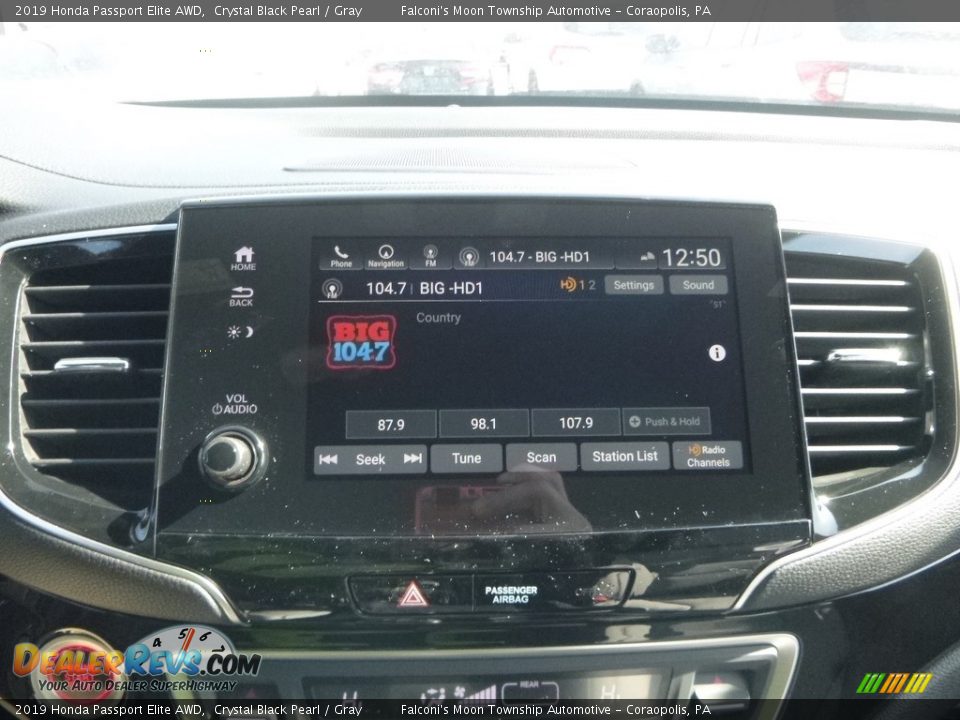 2019 Honda Passport Elite AWD Crystal Black Pearl / Gray Photo #14