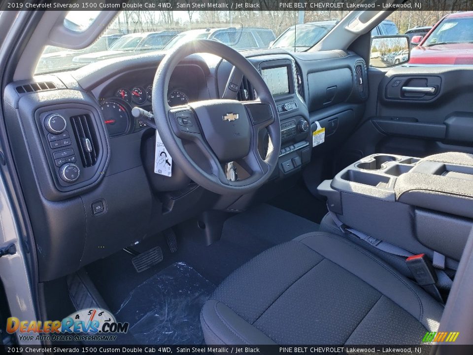 2019 Chevrolet Silverado 1500 Custom Double Cab 4WD Satin Steel Metallic / Jet Black Photo #8