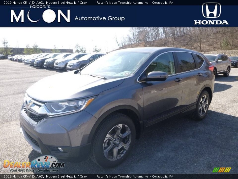 2019 Honda CR-V EX AWD Modern Steel Metallic / Gray Photo #1
