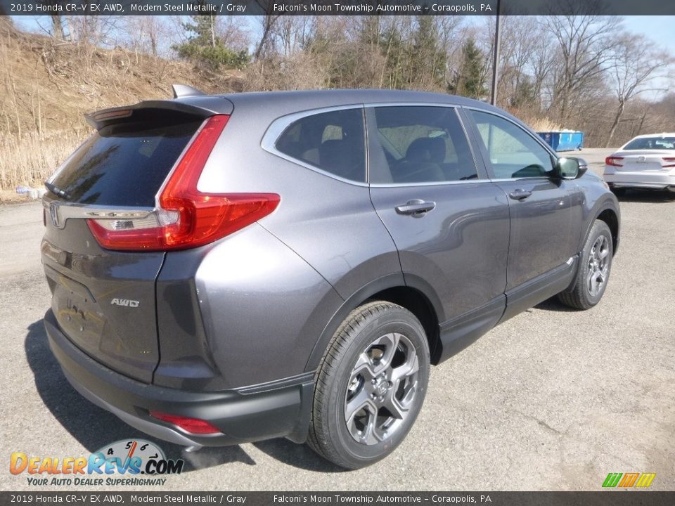 2019 Honda CR-V EX AWD Modern Steel Metallic / Gray Photo #4