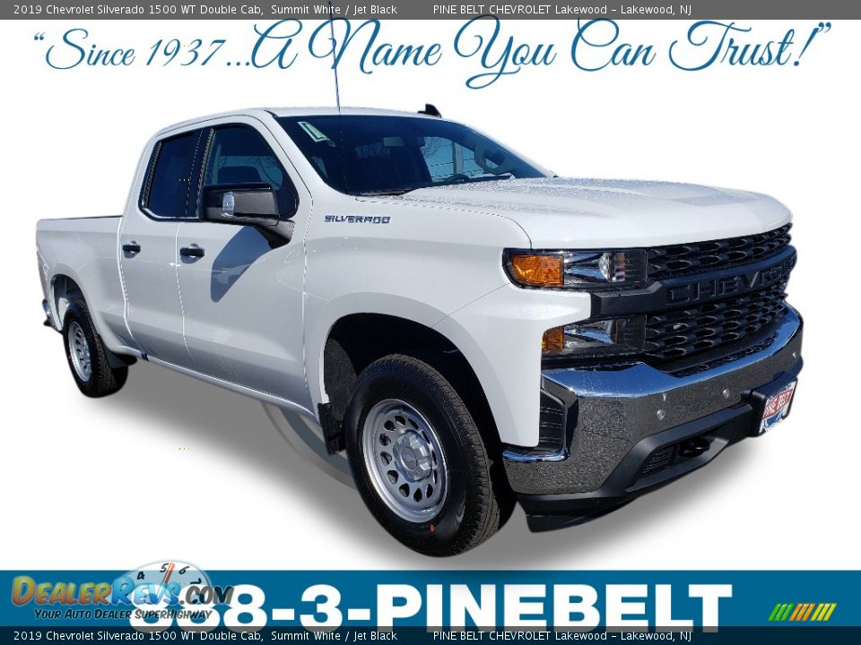 2019 Chevrolet Silverado 1500 WT Double Cab Summit White / Jet Black Photo #1