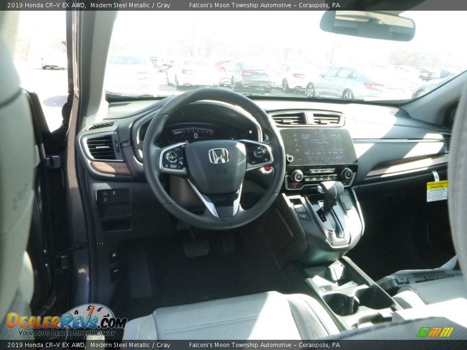 2019 Honda CR-V EX AWD Modern Steel Metallic / Gray Photo #10