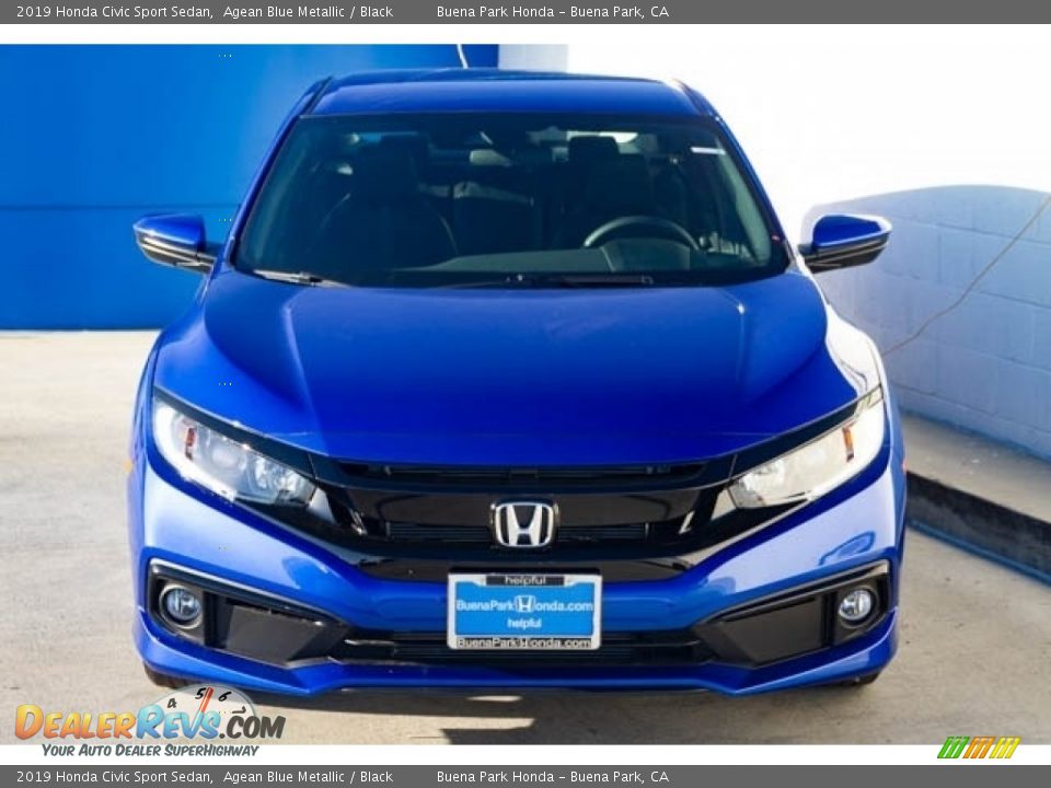 2019 Honda Civic Sport Sedan Agean Blue Metallic / Black Photo #3