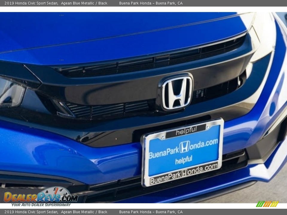 2019 Honda Civic Sport Sedan Agean Blue Metallic / Black Photo #4