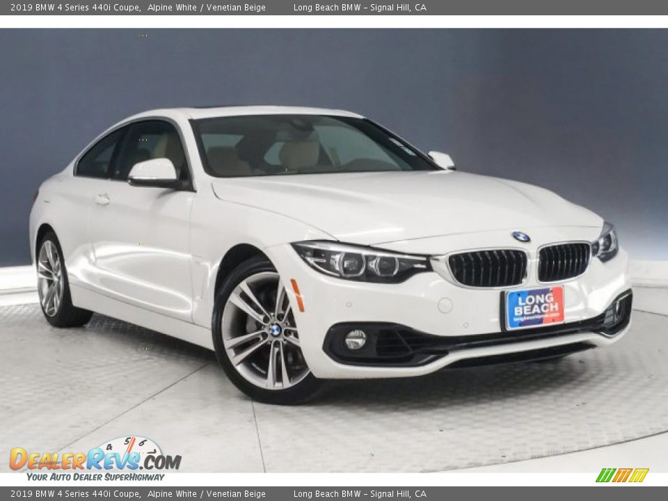 2019 BMW 4 Series 440i Coupe Alpine White / Venetian Beige Photo #14