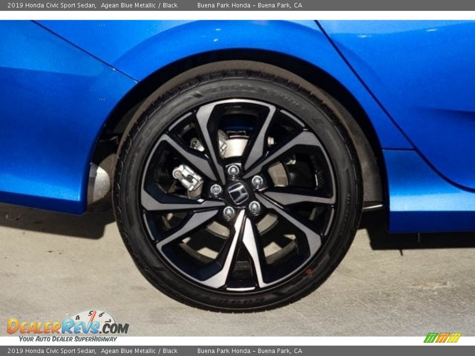 2019 Honda Civic Sport Sedan Agean Blue Metallic / Black Photo #13