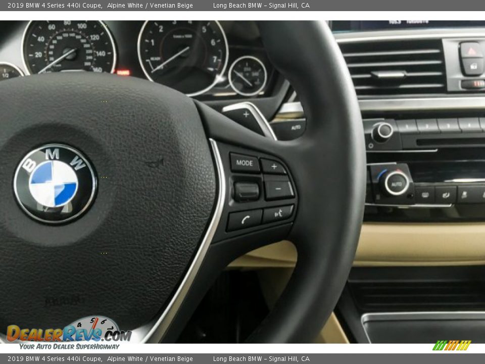 2019 BMW 4 Series 440i Coupe Alpine White / Venetian Beige Photo #16