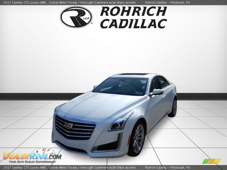 2017 Cadillac CTS Luxury AWD Crystal White Tricoat / Very Light Cashmere w/Jet Black Accents Photo #1
