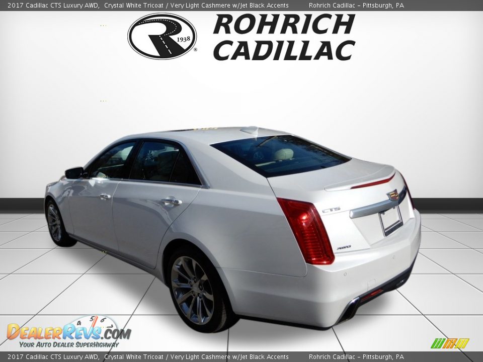 2017 Cadillac CTS Luxury AWD Crystal White Tricoat / Very Light Cashmere w/Jet Black Accents Photo #3
