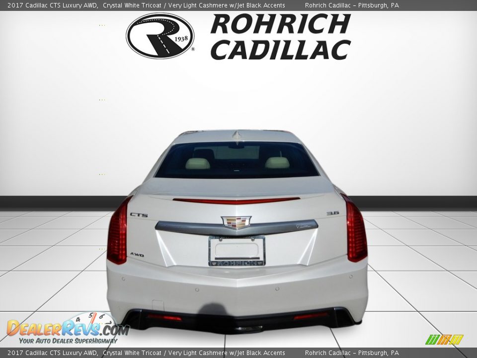 2017 Cadillac CTS Luxury AWD Crystal White Tricoat / Very Light Cashmere w/Jet Black Accents Photo #4