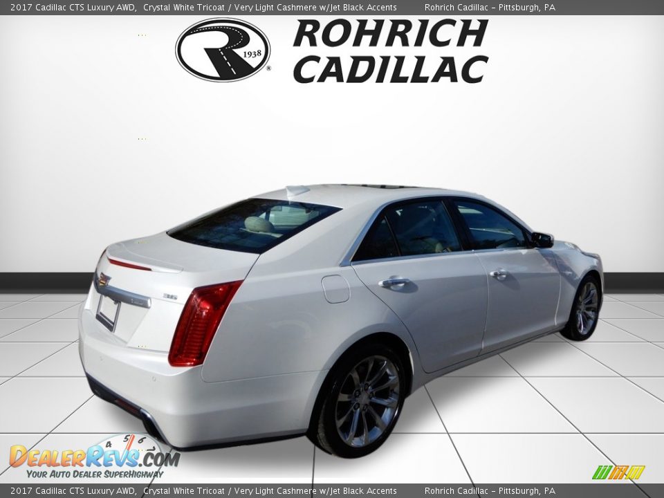 2017 Cadillac CTS Luxury AWD Crystal White Tricoat / Very Light Cashmere w/Jet Black Accents Photo #5