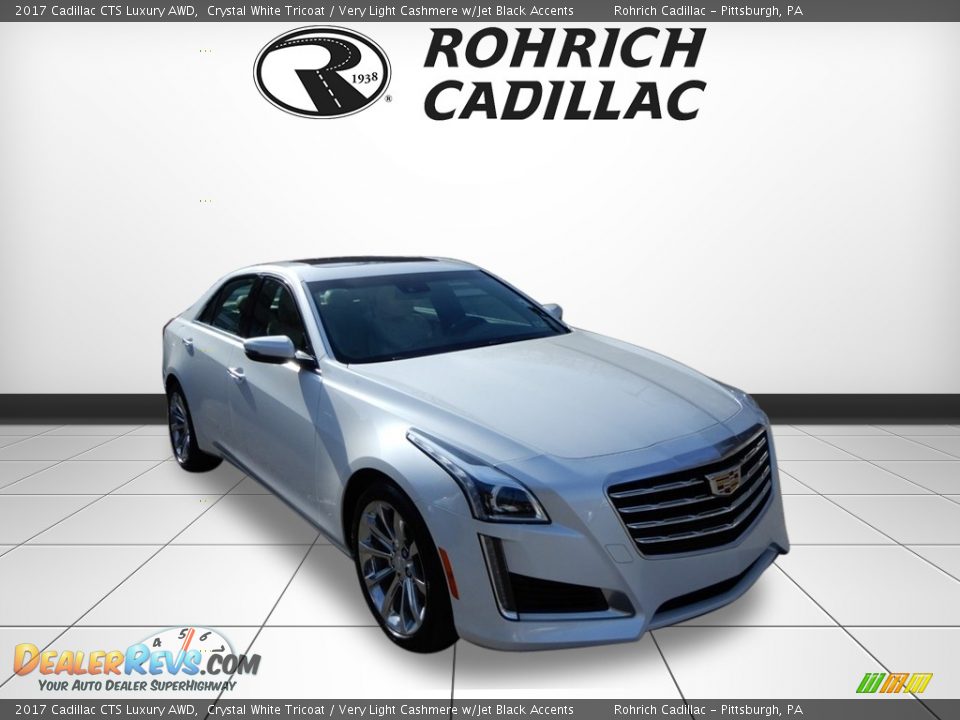 2017 Cadillac CTS Luxury AWD Crystal White Tricoat / Very Light Cashmere w/Jet Black Accents Photo #7