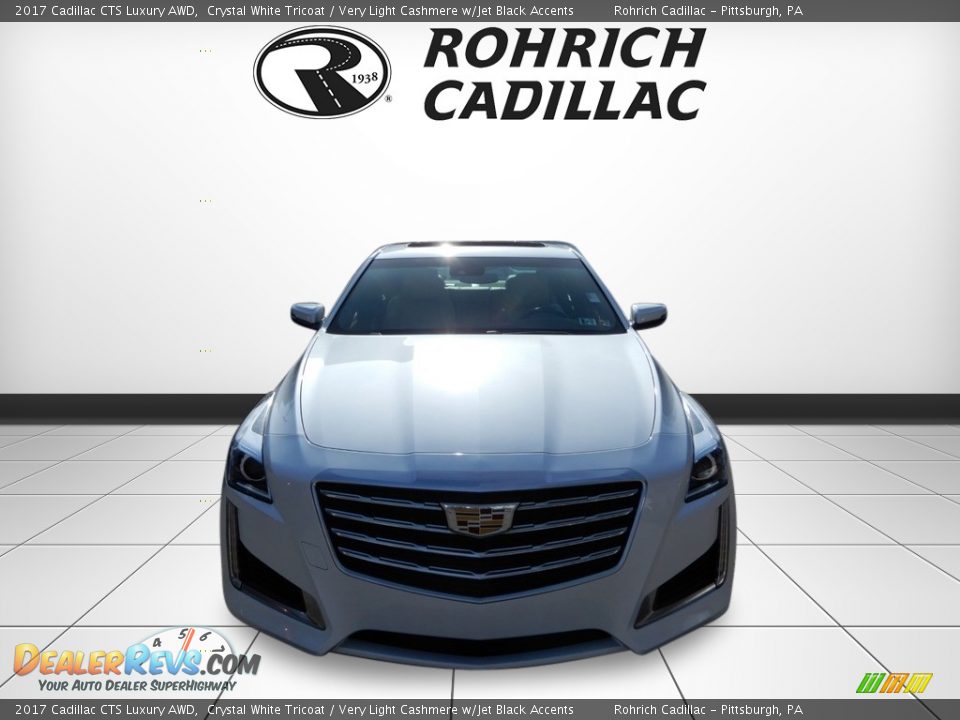 2017 Cadillac CTS Luxury AWD Crystal White Tricoat / Very Light Cashmere w/Jet Black Accents Photo #8
