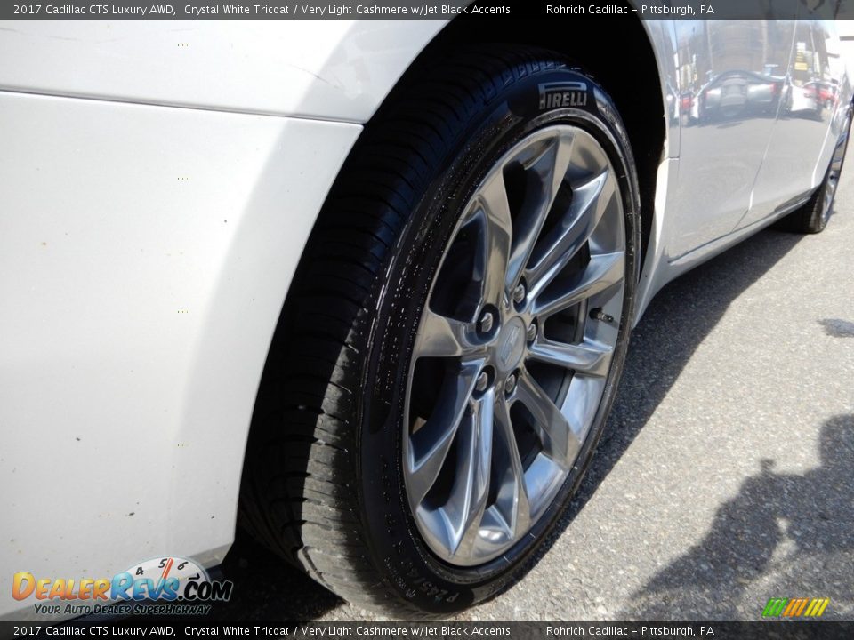 2017 Cadillac CTS Luxury AWD Crystal White Tricoat / Very Light Cashmere w/Jet Black Accents Photo #12