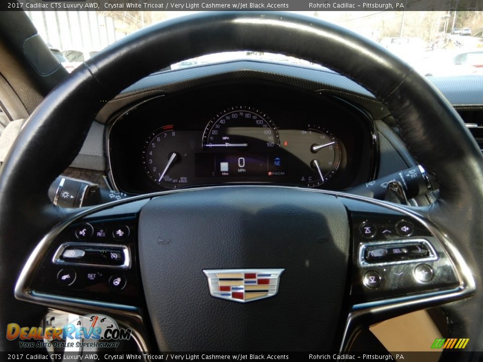 2017 Cadillac CTS Luxury AWD Crystal White Tricoat / Very Light Cashmere w/Jet Black Accents Photo #15