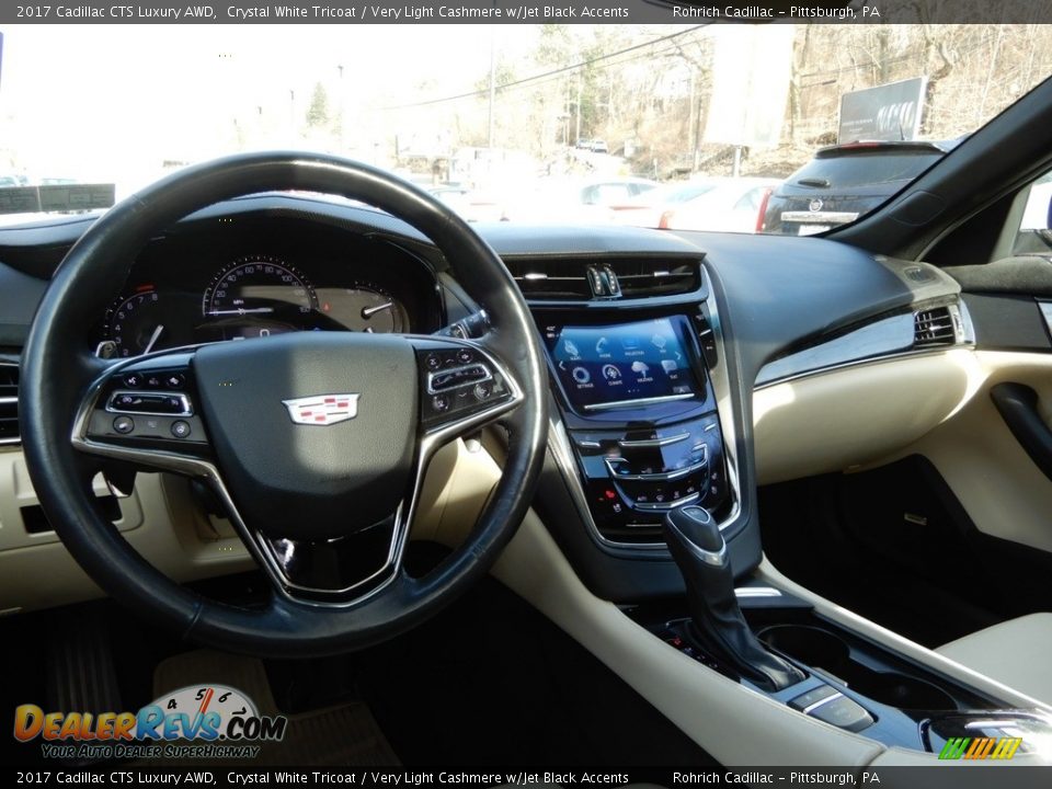 2017 Cadillac CTS Luxury AWD Crystal White Tricoat / Very Light Cashmere w/Jet Black Accents Photo #16