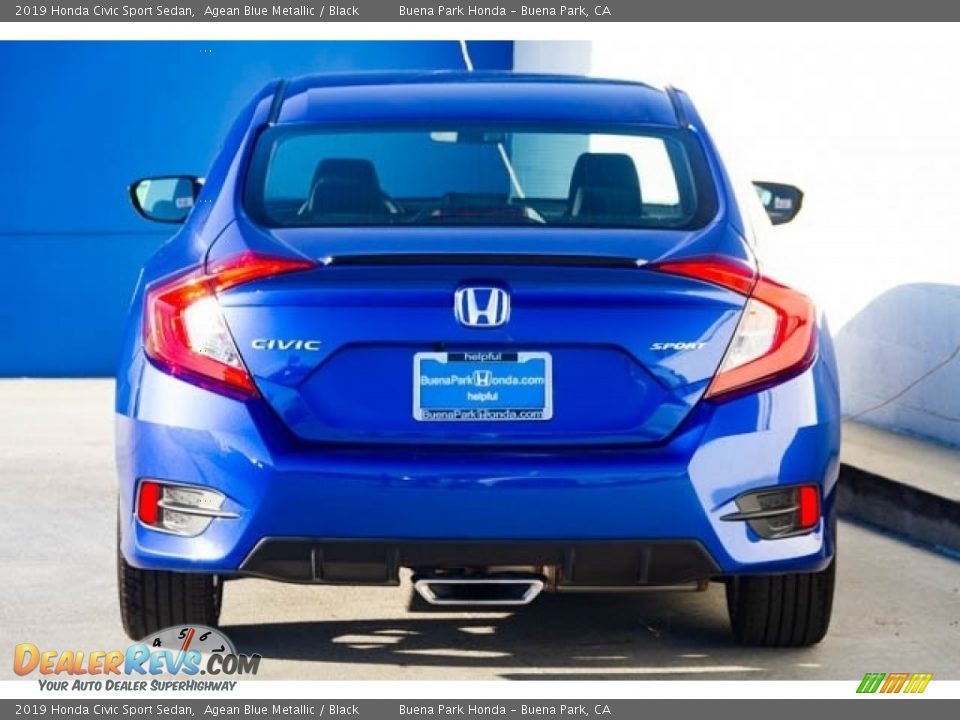 2019 Honda Civic Sport Sedan Agean Blue Metallic / Black Photo #6