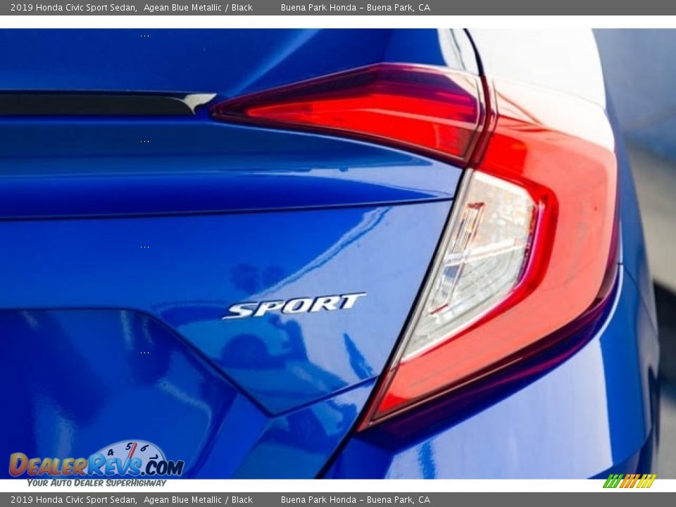 2019 Honda Civic Sport Sedan Agean Blue Metallic / Black Photo #8