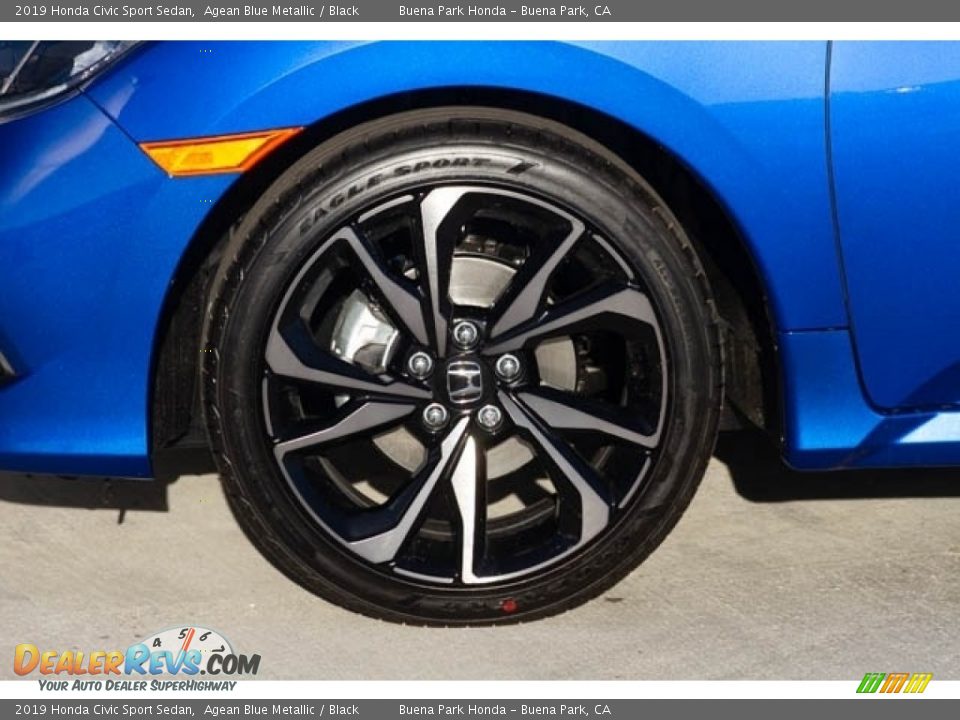 2019 Honda Civic Sport Sedan Agean Blue Metallic / Black Photo #11