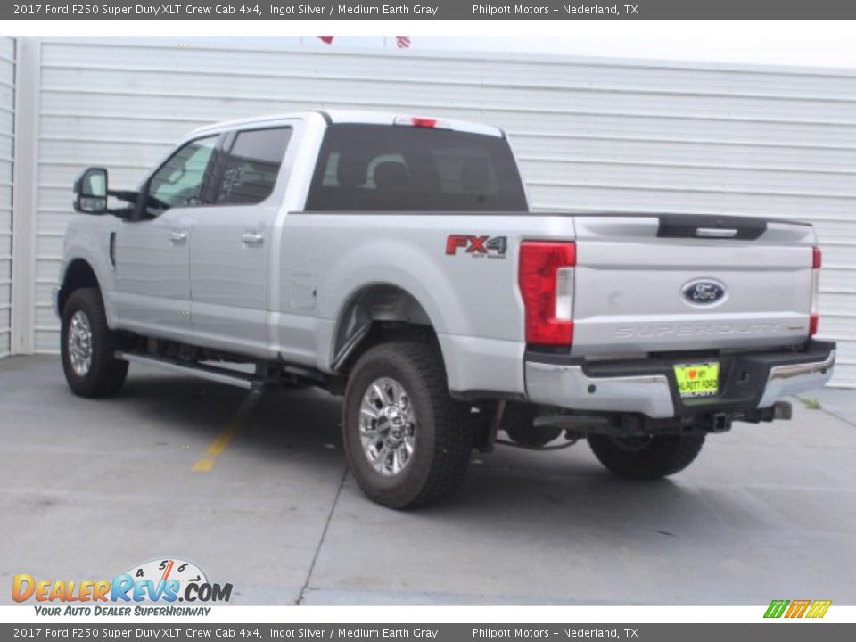 2017 Ford F250 Super Duty XLT Crew Cab 4x4 Ingot Silver / Medium Earth Gray Photo #6