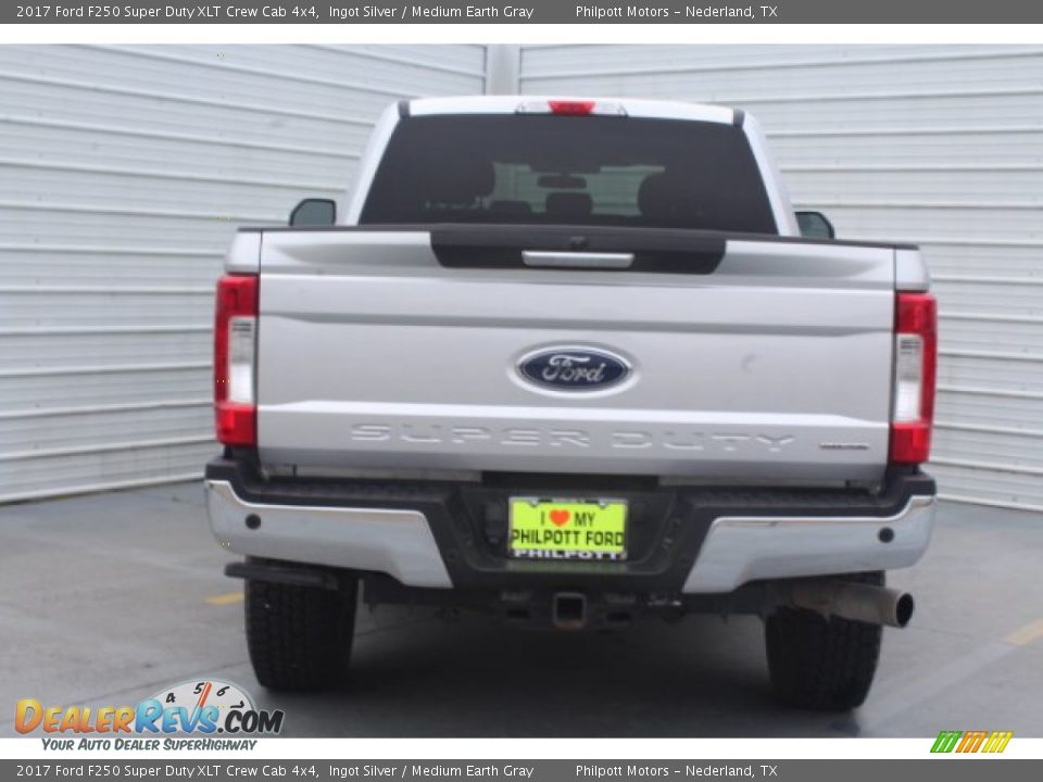 2017 Ford F250 Super Duty XLT Crew Cab 4x4 Ingot Silver / Medium Earth Gray Photo #7