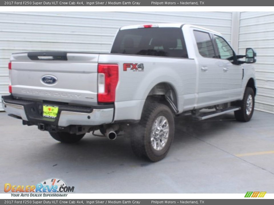 2017 Ford F250 Super Duty XLT Crew Cab 4x4 Ingot Silver / Medium Earth Gray Photo #8
