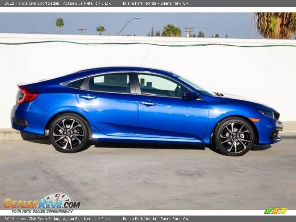 2019 Honda Civic Sport Sedan Agean Blue Metallic / Black Photo #5