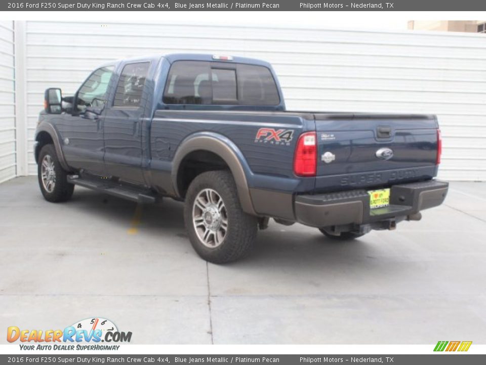 2016 Ford F250 Super Duty King Ranch Crew Cab 4x4 Blue Jeans Metallic / Platinum Pecan Photo #6